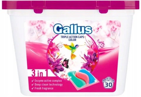 Gallus Kapsułki do Prania Color Universal Kolorowe Tkaniny 30 szt