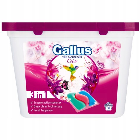 Gallus Kapsułki do Prania Color Universal Kolorowe Tkaniny 30 szt