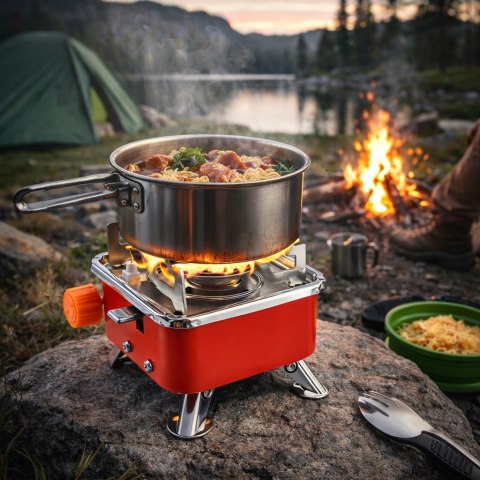 Kuchenka Gazowa Mini Turystyczna Składana Mocna Camping Biwak Podróż