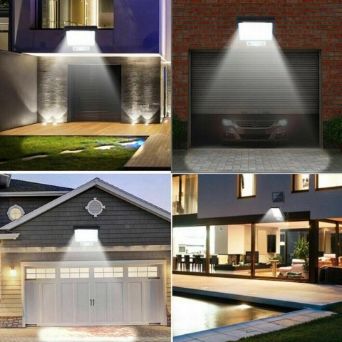 LAMPA SOLARNA Z CZUJNIKIEM RUCHU MOCNA ULICZNA OGRODOWA COB 120 LED PANEL