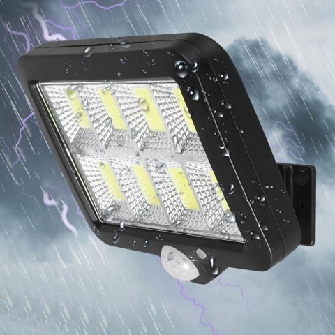 LAMPA SOLARNA Z CZUJNIKIEM RUCHU MOCNA ULICZNA OGRODOWA COB 120 LED PANEL