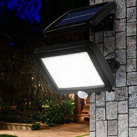 LAMPA SOLARNA Z CZUJNIKIEM RUCHU MOCNA ULICZNA OGRODOWA COB 120 LED PANEL