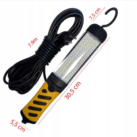 LAMPA WARSZTATOWA GARAŻOWA LED lampka KANAŁOWA + HAK MAGNES MOCNA LATARKA