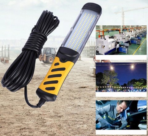 LAMPA WARSZTATOWA GARAŻOWA LED lampka KANAŁOWA + HAK MAGNES MOCNA LATARKA