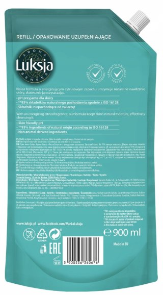 LUKSJA Mydło w płynie 900ml Zapas Aroma Energizing