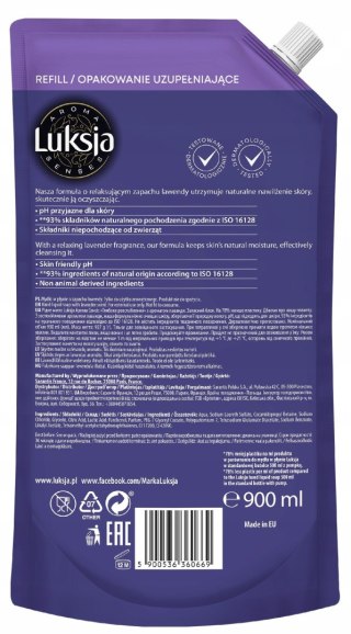 LUKSJA Mydło w płynie 900ml Zapas Aroma Relaxing