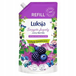 LUKSJA Mydło w płynie 900ml Zapas Jagoda opakowanie uzupełniające