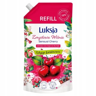 LUKSJA Mydło w płynie 900ml Zapas Wiśnia opakowanie uzupełniające