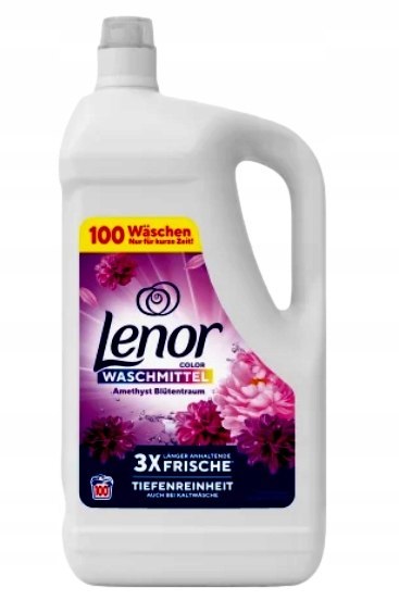 Lenor Amethyst płyn żel do prania kolorów 100 prań 5L niemiecki