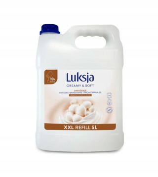 Luksja Creamy&Soft mydło w płynie 5L mleczko bawełniane i prowitamina ZAPAS