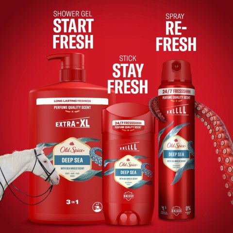 Old Spice Men 3w1 Żel pod Prysznic Twarz Włosy Ciało Męski Deep Sea 1L