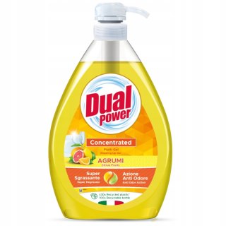 Płyn do mycia naczyń Dual Power cytrusowy DUŻY Z POMPKĄ 1L