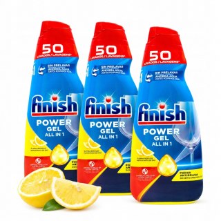 Żel all in one (wszystko w jednym) do zmywarki Finish 3 x 1litr Cytrynowy