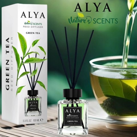 ALYA Patyczki zapachowe 100ml Green Tea zapach do domu odświeżacz