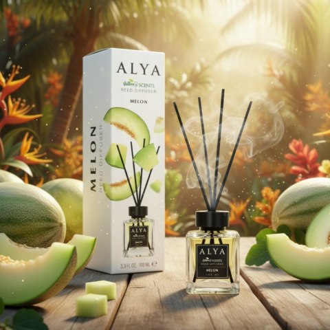 ALYA Patyczki zapachowe 100ml Melon zapach do domu odświeżacz