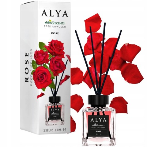ALYA Patyczki zapachowe 100ml Rose zapach do domu odświeżacz Róża