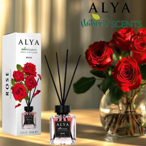 ALYA Patyczki zapachowe 100ml Rose zapach do domu odświeżacz Róża
