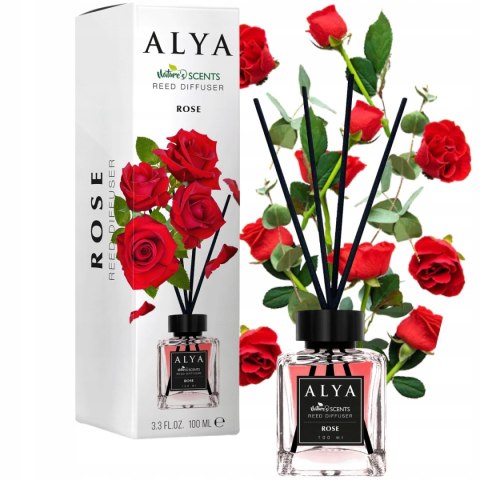 ALYA Patyczki zapachowe 100ml Rose zapach do domu odświeżacz Róża
