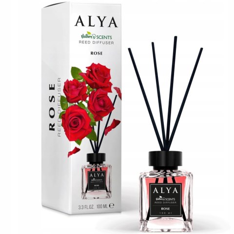 ALYA Patyczki zapachowe 100ml Rose zapach do domu odświeżacz Róża