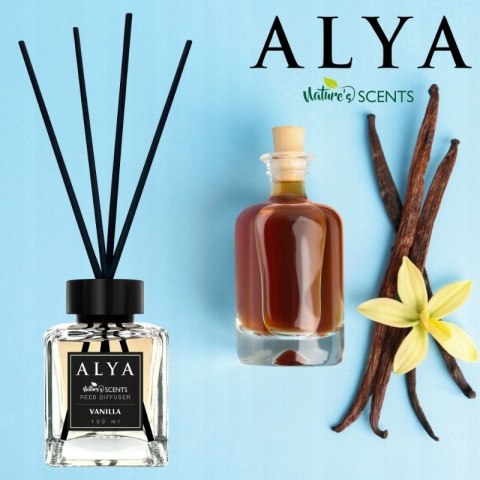 ALYA Patyczki zapachowe do domu odświeżacz pachnące 100ml Vanilla