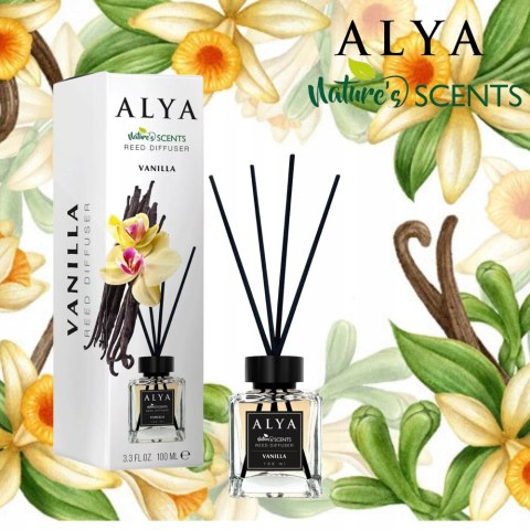 ALYA Patyczki zapachowe do domu odświeżacz pachnące 100ml Vanilla
