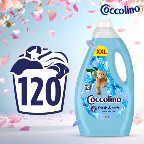 Coccolino Fresh&Soft płyn do płukania Blue Splash Niebieski 3L 120 prań