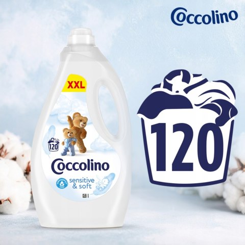 Coccolino Płyn do płukania Sensitive & Soft 3l 120 prań