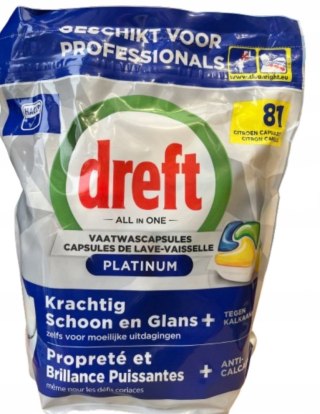 DREFT Kapsulki do zmywarki Platinum 81 Lemon cytrynowe