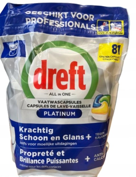 DREFT Kapsulki do zmywarki Platinum 81 Lemon cytrynowe