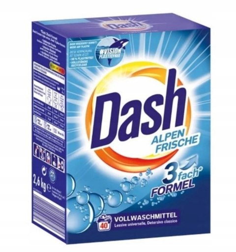 Dash proszek do prania uniwersalny Alpen Frische 2,6kg 40 prań DE biały