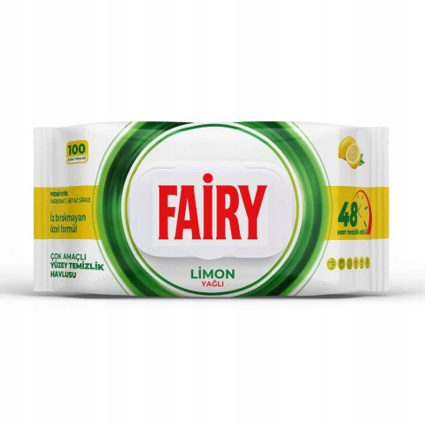 FAIRY Chusteczki nawilzane 100szt Lemon