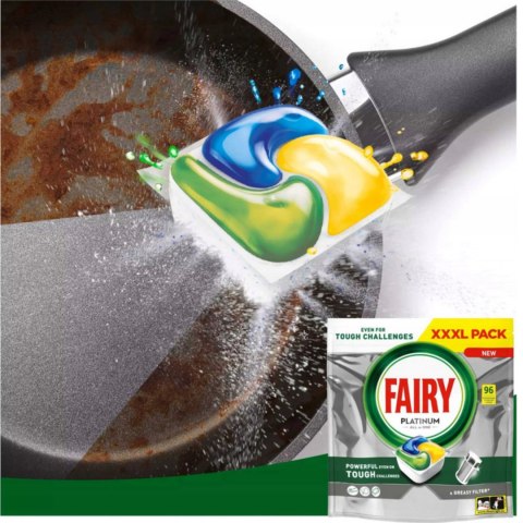 FAIRY Platinum All in One Tabletki do zmywarki Lemon 96 szt Kapsułki