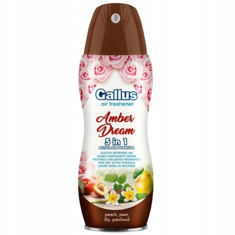 GALLUS Odświeżacz Spray 300ml 5in1 Amber Dream (12)