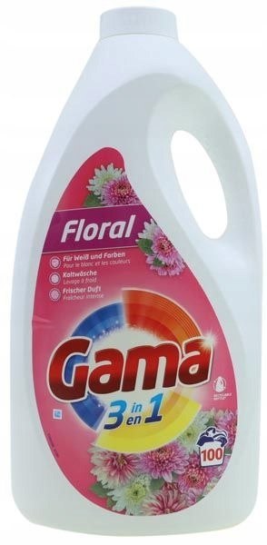 GAMA Żel Płyn do prania Floral kwiatowy 100 prań 4,5L z Niemiec