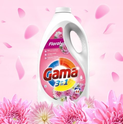 GAMA Żel do prania ubrań 44 Prań 1,98L Floral kwiatowy