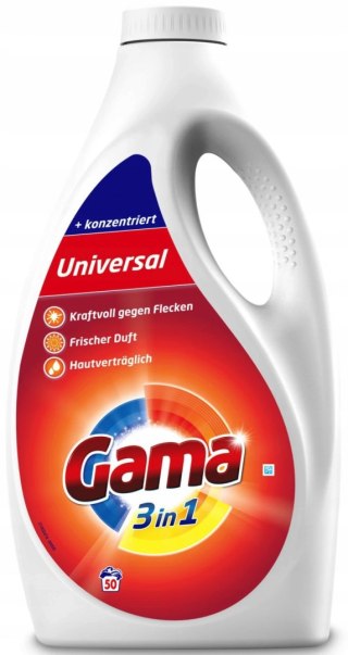 GAMA Żel do prania ubrań tkanin 50 Prań 2,5L Universalny