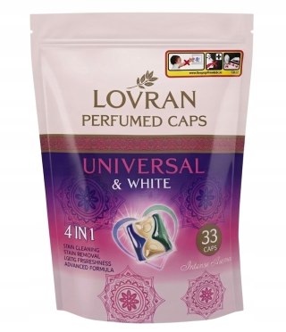 LOVRAN kapsułki do prania 33 szt Universal & White 4in1
