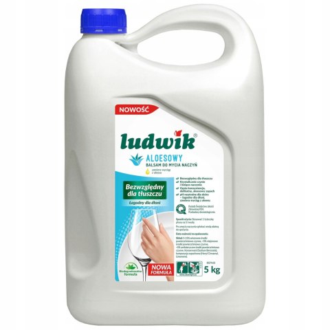 LUDWIK Plyn do naczyn duży zapas 5L Aloes