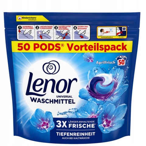 Lenor All-in-1 Aprilfrisch kapsułki do prania 50 szt uniwersalne DE