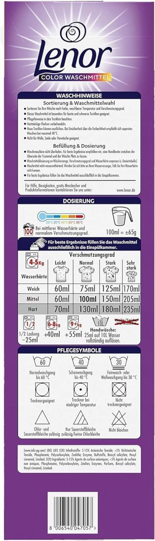 Lenor proszek do kolorów 4in1 Ametyst 90 prań 4.9kg