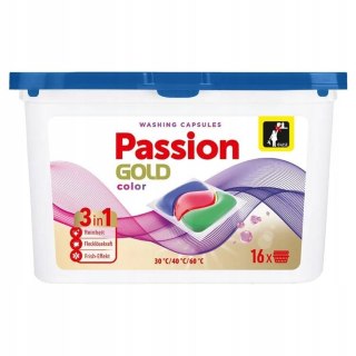 PASSION GOLD Kapsułki do prania 16szt 3w1 Color