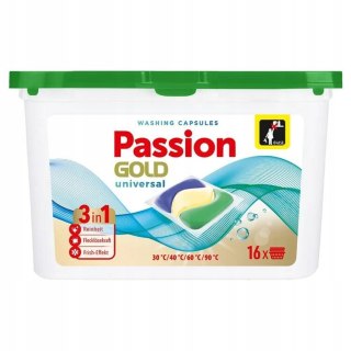 PASSION GOLD Kapsułki do prania 16szt 3w1 Universal