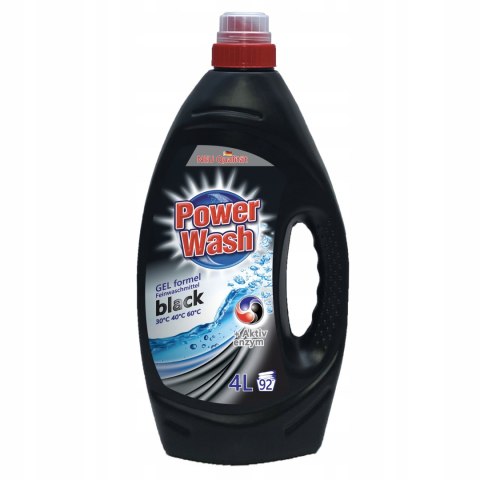 POWER WASH Żel 92 Prań 4L Black do czarnego