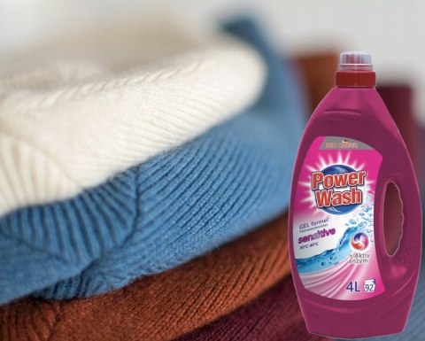 POWER WASH Żel 92 Prań 4L Sensitive uniwersalny