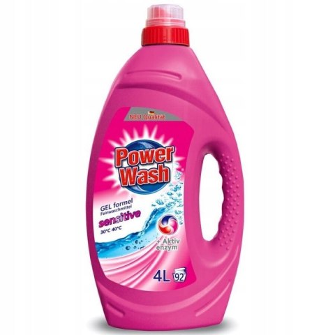 POWER WASH Żel 92 Prań 4L Sensitive uniwersalny