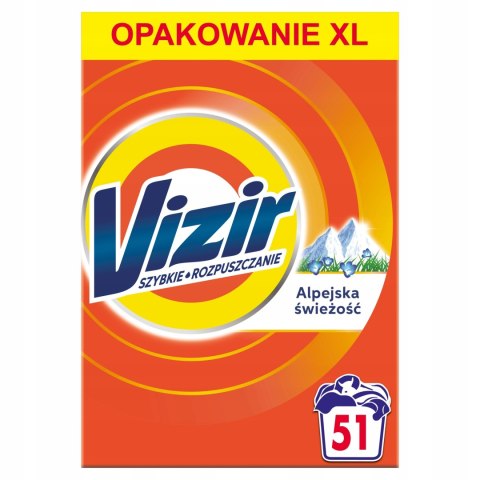 Proszek Vizir do białego Alpine Fresh do prania białych tkanin ubrań 2.95kg