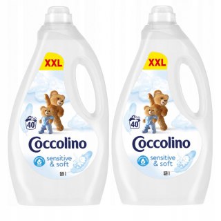 Zestaw Coccolino płyn do płukania Sensitive & Soft Delikatny 2x3l 240 prań