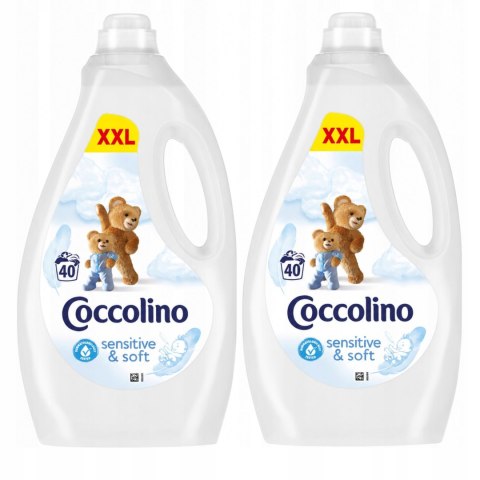 Zestaw Coccolino płyn do płukania Sensitive & Soft Delikatny 2x3l 240 prań