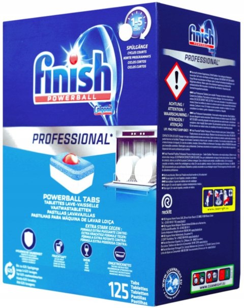 Finish Quantum Powerball 125 Kapsułek All in One Tabletki do Zmywarki DE