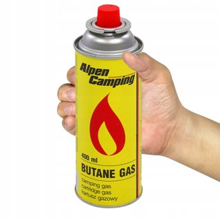GAZ DO KUCHENKI PALNIKA NABÓJ GAZOWY KARTUSZ 400ml ALPEN CAMPING